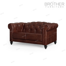 Canapé meubles de luxe en cuir vintage canapé chesterfield